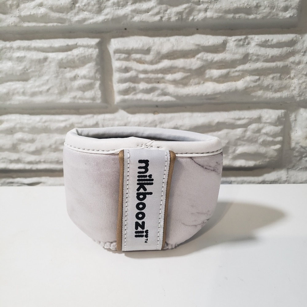 Milkboozii Bottle Sleeve Unisex OS White Marble Print Insulated Neoprene